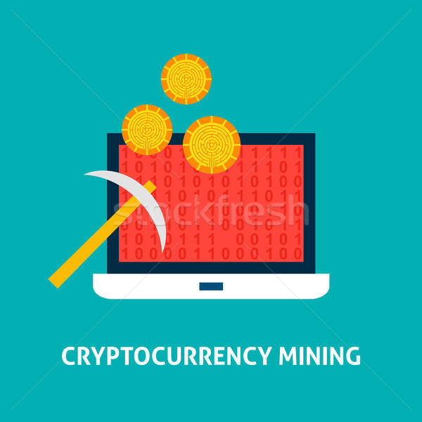 Cryptocurrency Mining Concept Stock photo © Anna_leni