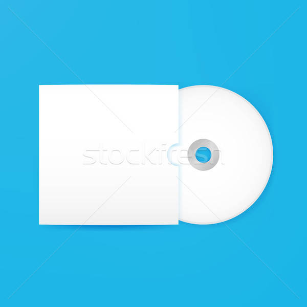 [[stock_photo]]: Disque · compact · vide · couvrir · blanche · réaliste