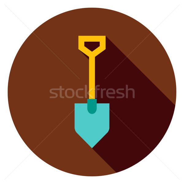 саду инструментом лопатой круга икона дизайна Сток-фото © Anna_leni