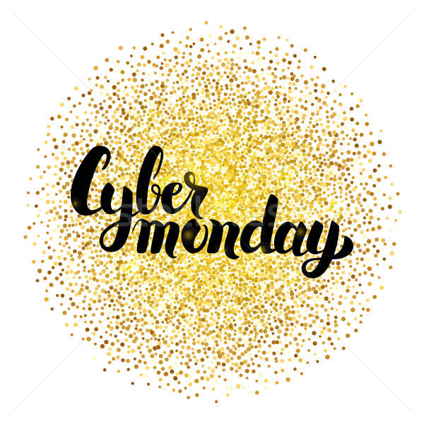 Cyber Monday Lettering over Gold Stock photo © Anna_leni