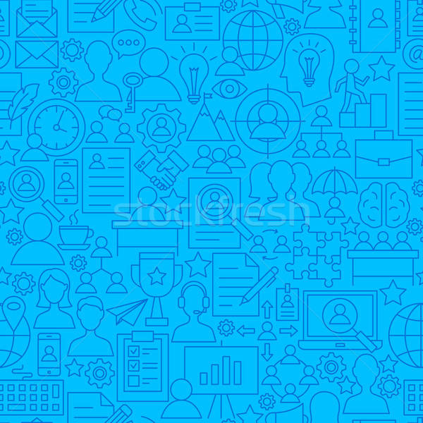 Human Resources Line Seamless Pattern Stock photo © Anna_leni