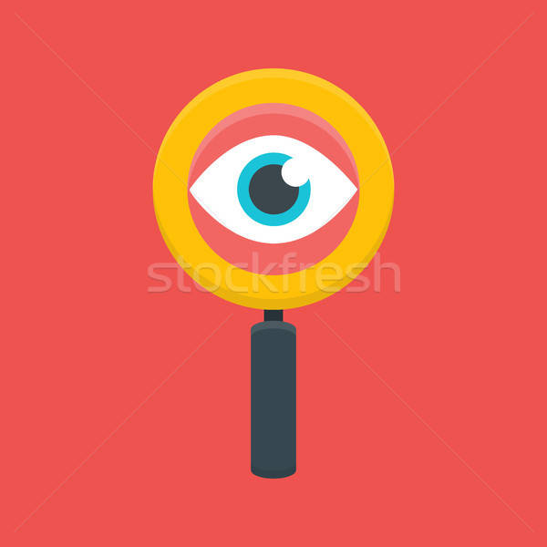 Suche Lupe Auge Design Zeichen Web Stock foto © Anna_leni