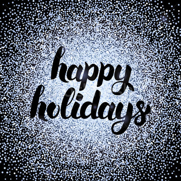 Happy Holidays Silver Design Stock photo © Anna_leni