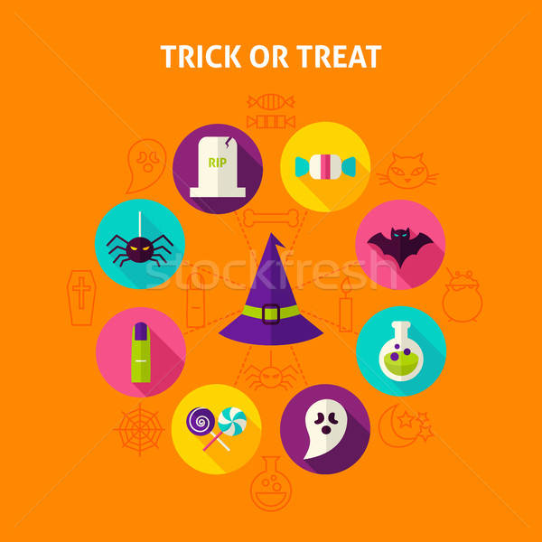 Trick or Treat Infographic Concept Stock photo © Anna_leni