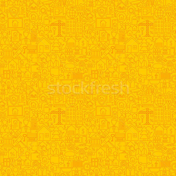 Yellow Line Real Estate Seamless Pattern Stock photo © Anna_leni