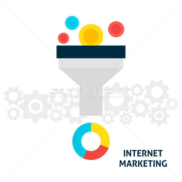 Internet marketing stijl gegevens filteren groot analyse Stockfoto © Anna_leni