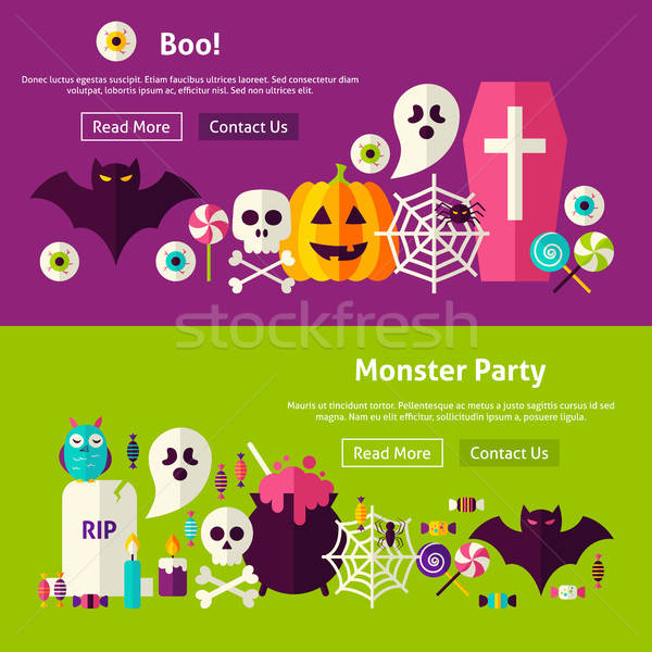 Scary Party Website Banners Stock photo © Anna_leni