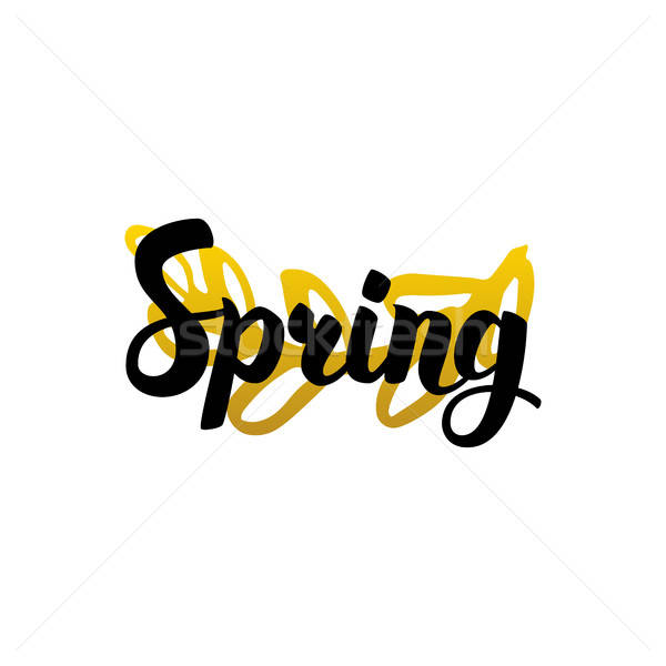 Handwritten Lettering Spring Stock photo © Anna_leni