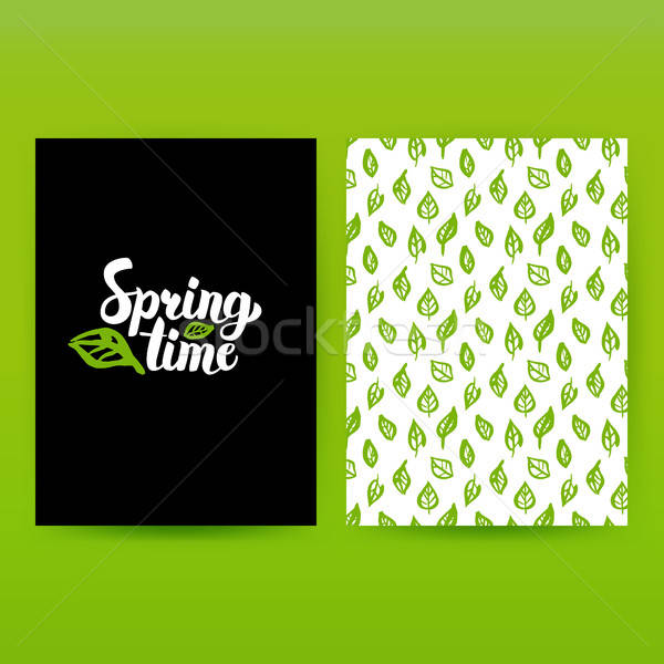 Spring Time Green Poster Stock photo © Anna_leni