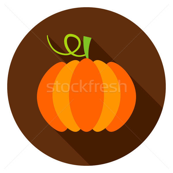 Foto stock: Calabaza · círculo · icono · caída · estacional · vegetales