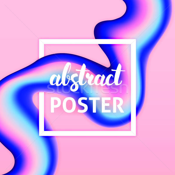 Abstrato líquido fluido cartaz colorido criador Foto stock © Anna_leni