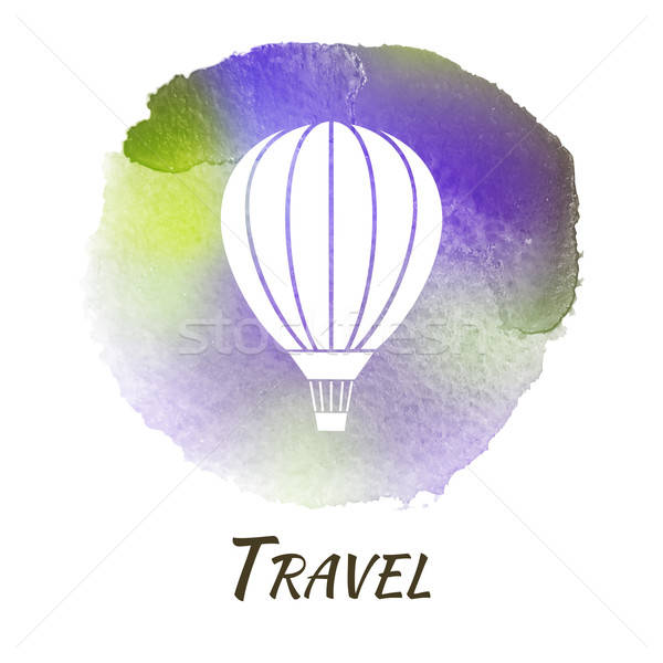 Air Balloon Travel Vector Watercolor Concept Stock photo © Anna_leni