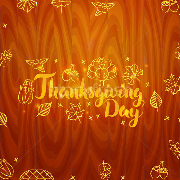 Thanksgiving Day Wooden Board Stock photo © Anna_leni