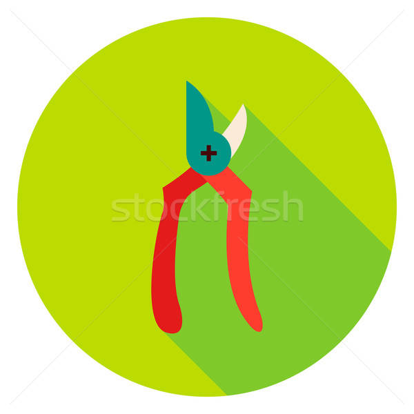 Garden Secateur Tool Circle Icon Stock photo © Anna_leni