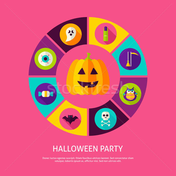 Halloween Party Infographic Concept Stock photo © Anna_leni