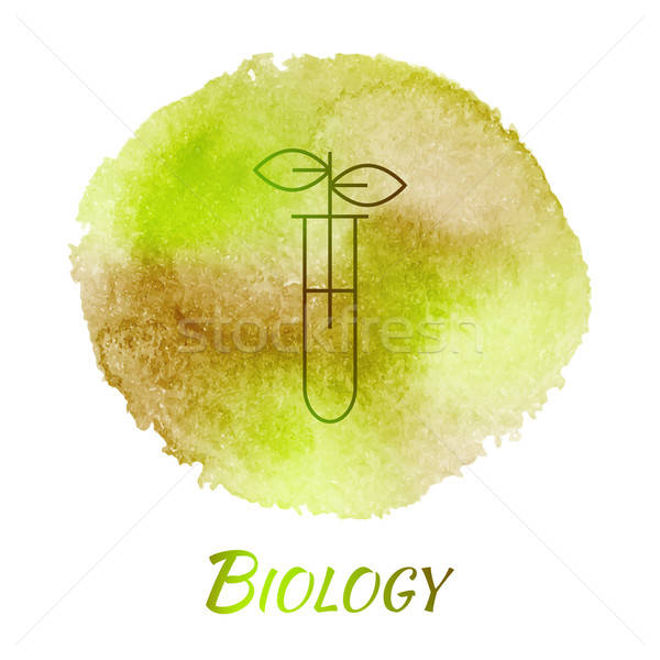 Foto stock: Ciencia · medio · ambiente · biología · vector · acuarela · vidrio