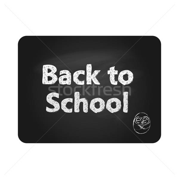 Black chalkboard back to school round corners Stock photo © Anna_leni