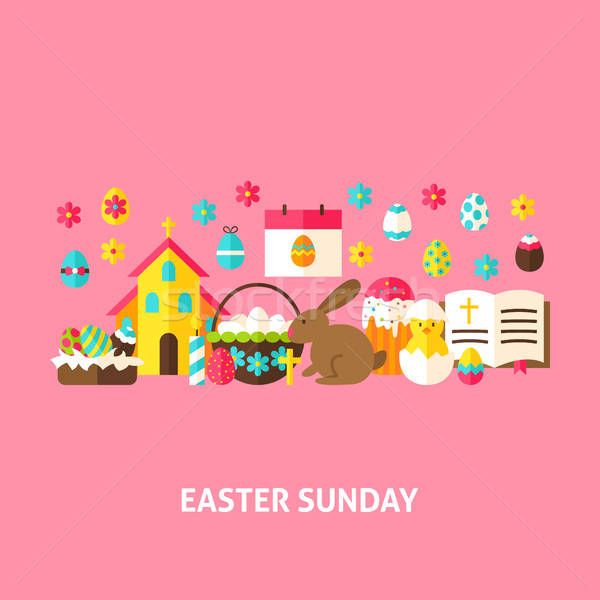Easter Sunday Greeting Card Stock photo © Anna_leni