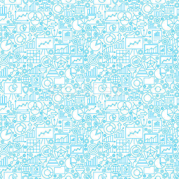Analytics White Seamless Pattern Stock photo © Anna_leni
