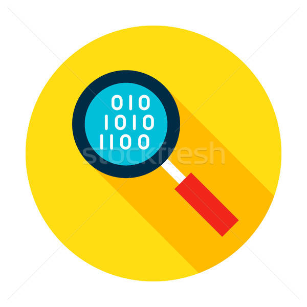 Data Search Flat Circle Icon Stock photo © Anna_leni