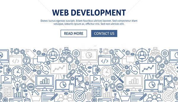 Web Development Banner Design Stock photo © Anna_leni