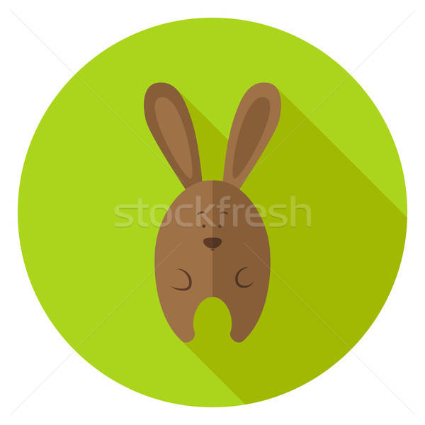 Zdjęcia stock: Easter · bunny · kółko · ikona · długo · cień · projektu