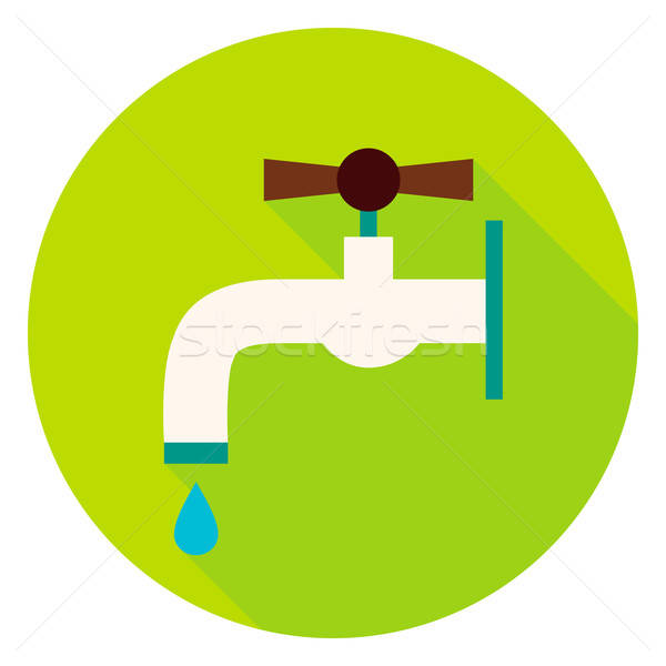 Water Tap Circle Icon Stock photo © Anna_leni