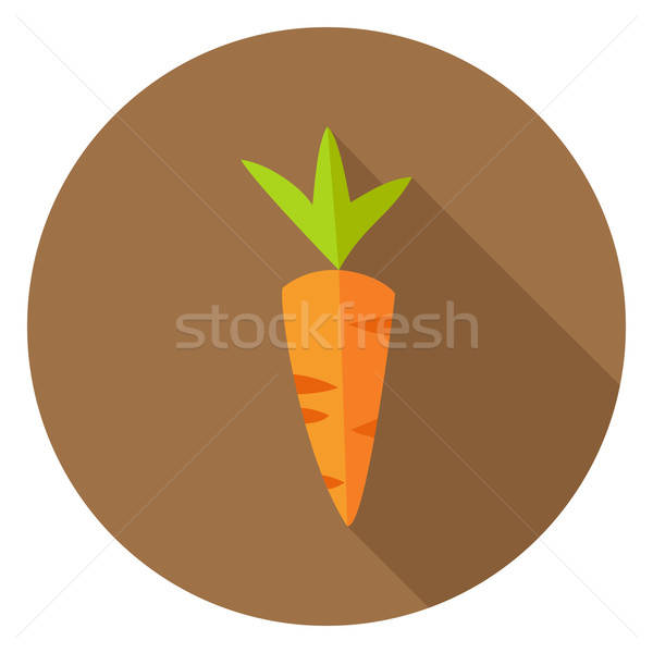 Carrot Vegetable Circle Icon Stock photo © Anna_leni