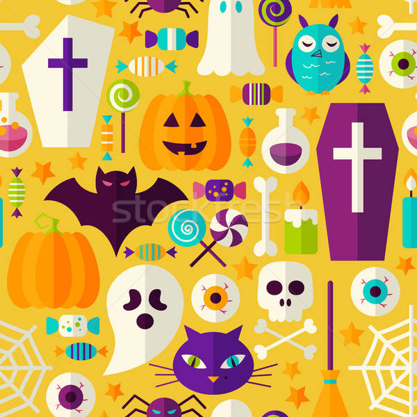 Halloween Party Seamless Pattern Stock photo © Anna_leni