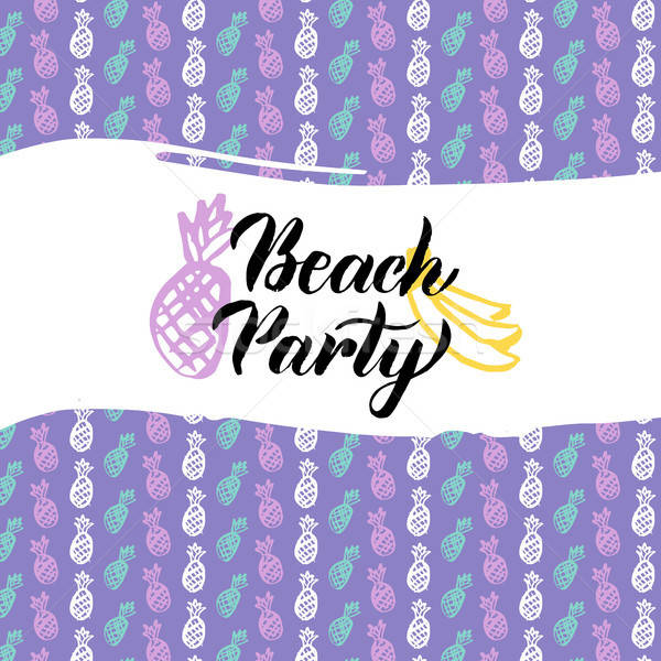 Beach Party Postcard Design Stock photo © Anna_leni