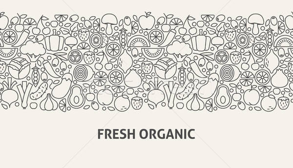 Stock photo: Fresh Organic Banner Concept