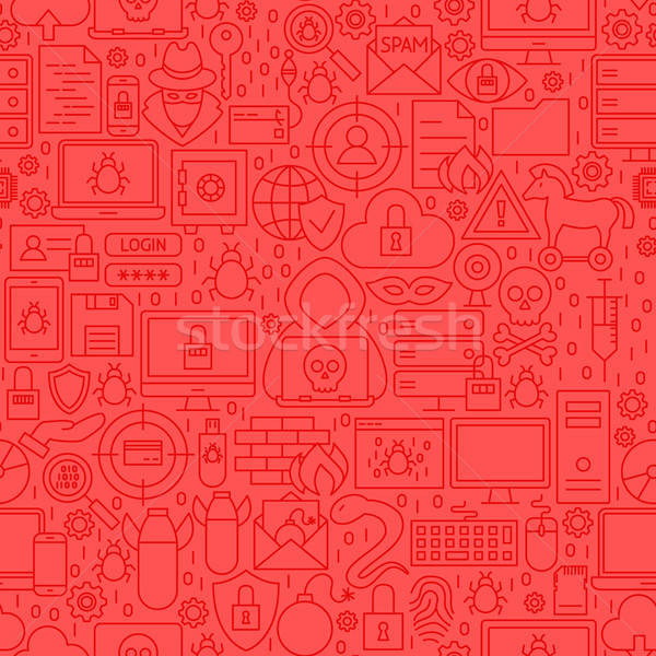 Hacker Line Tile Pattern Stock photo © Anna_leni