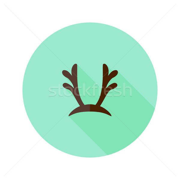 Christmas Antlers Flat Icon Stock photo © Anna_leni