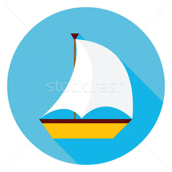 Sea Boat Circle Icon Stock photo © Anna_leni