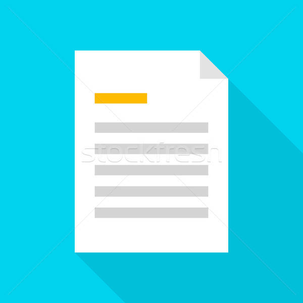 File Document Flat Icon Stock photo © Anna_leni