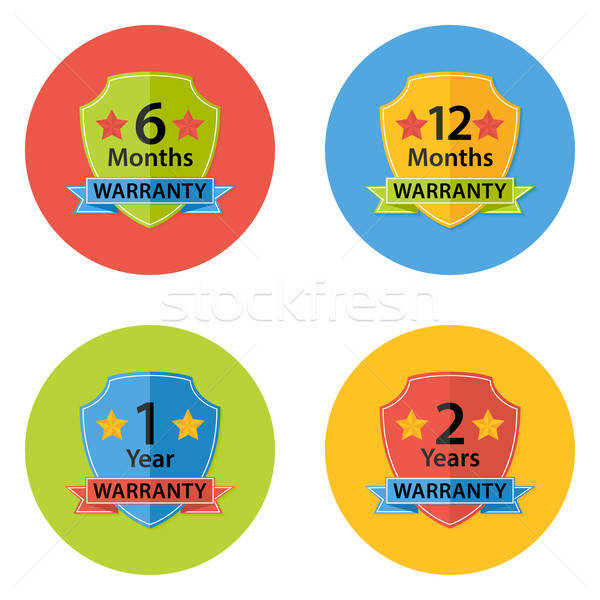 Warranty Flat Circle Icons Set 3 Stock photo © Anna_leni