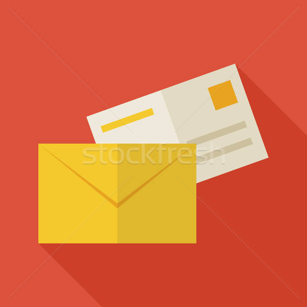 Affaires bureau mail enveloppe illustration longtemps [[stock_photo]] © Anna_leni