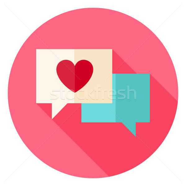 Love Messages with Heart Circle Icon Stock photo © Anna_leni