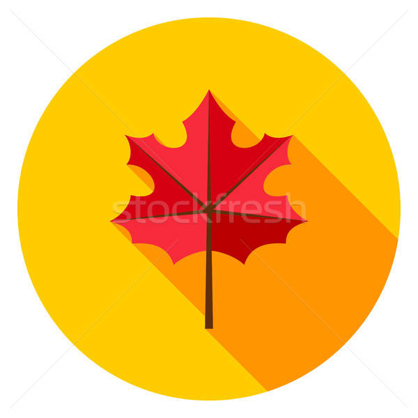 Maple Leaf Circle Icon Stock photo © Anna_leni