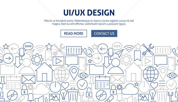 Ui banner design line web computer Foto d'archivio © Anna_leni