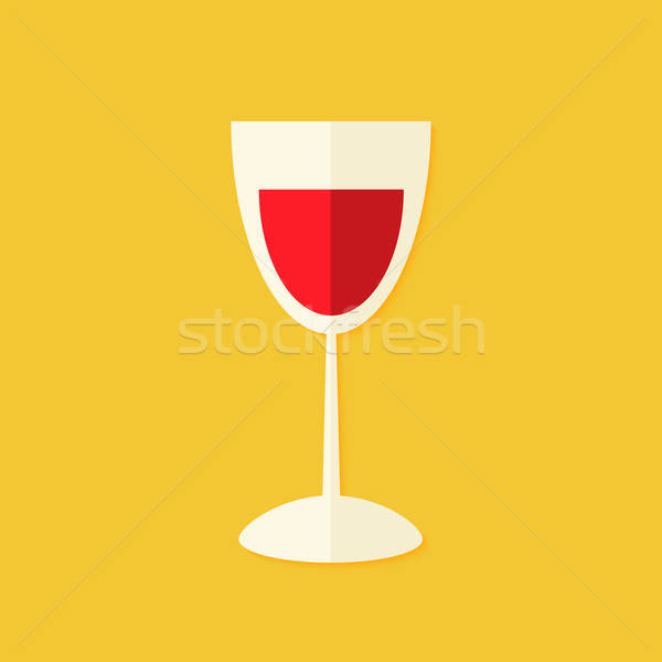 Vidro vinho natal ícone ilustração comida Foto stock © Anna_leni