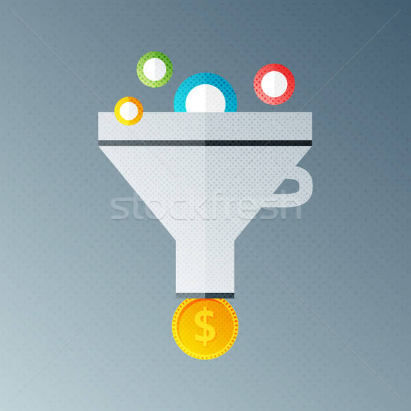 Funnel with money Stock photo © Anna_leni