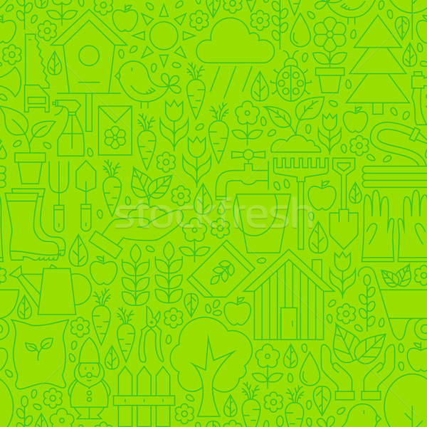 Foto stock: Fino · linha · sem · costura · verde · padrão