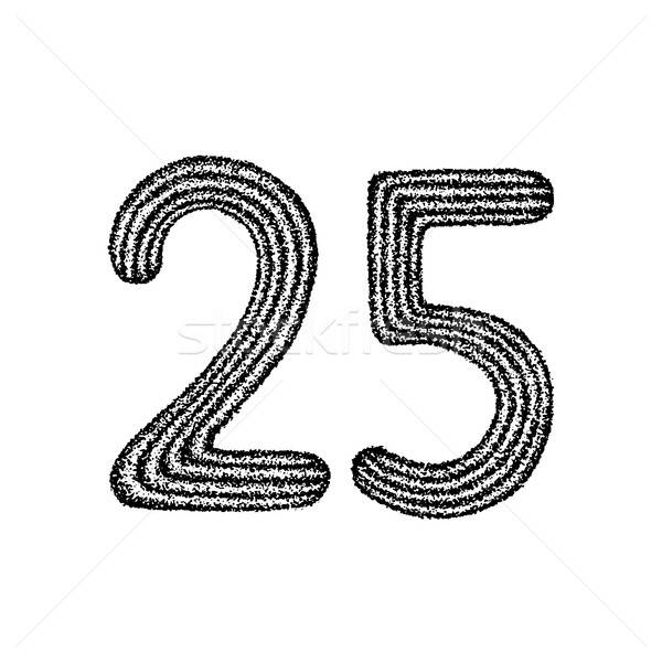 двадцать пять На 25 числа футболки дизайна Сток-фото © Anna_leni