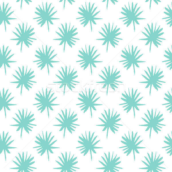 Palm Leaf Brush Seamless Pattern Stock photo © Anna_leni