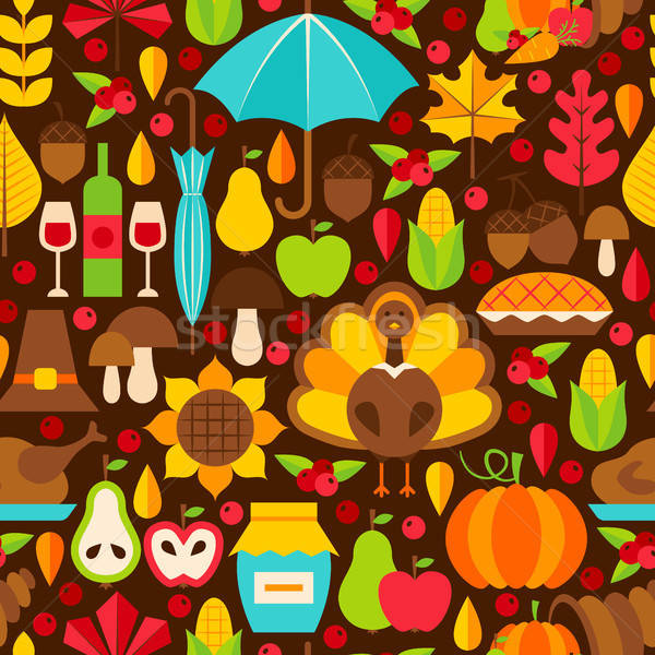 Thanksgiving Holiday Seamless Pattern Stock photo © Anna_leni