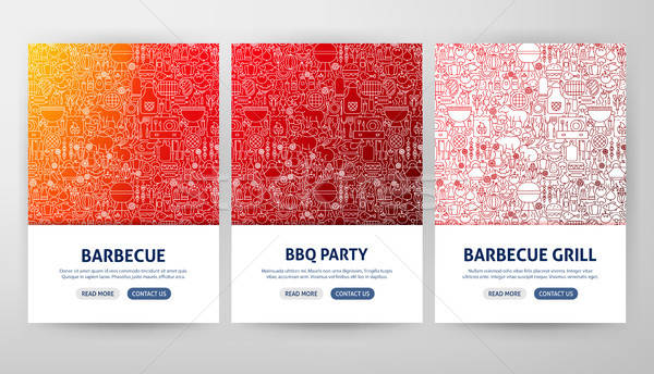 Barbecue flyer concepts web bannière Photo stock © Anna_leni