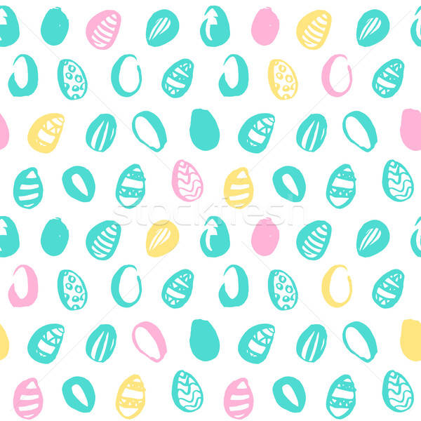 Easter Eggs Trendy Seamless Pattern Stock photo © Anna_leni