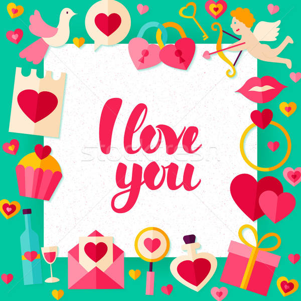 Stock photo: I Love You Day Paper Template