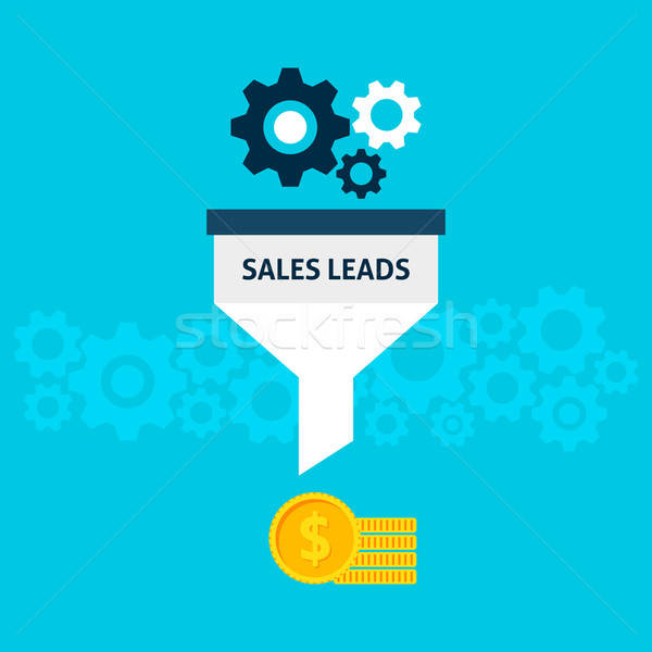 Sales Leads Flat Concept Stock photo © Anna_leni
